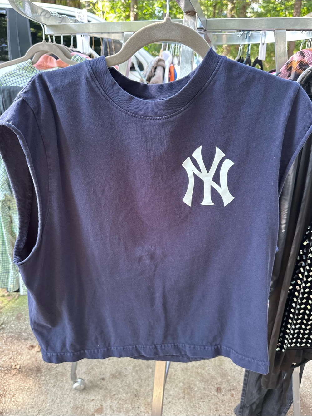 NY Yankees Sleeveless Women’s  Crop Tee
